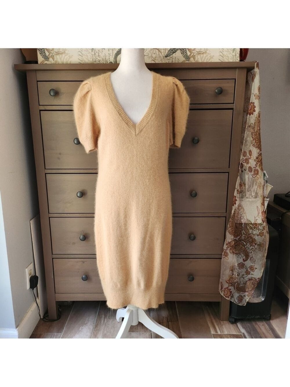 Moda International Midi Dress 70% Angora Rabbit Size XL